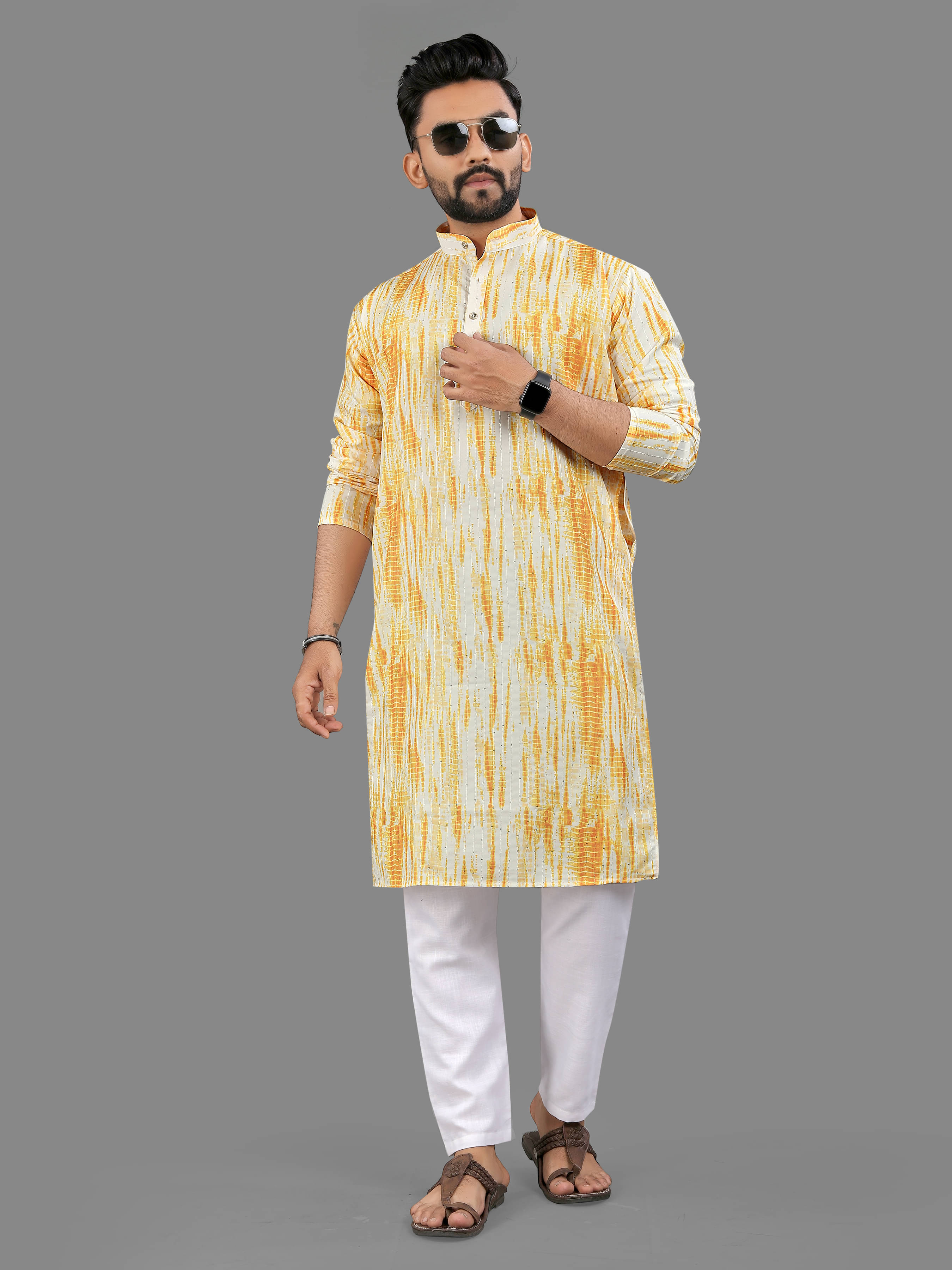 allan peter Orange Cotton Blend Men's Regular Kurta ( Pack of 1 ) allan peter Orange Cotton Blend Men's Regular Kurta ( Pack of 1 )