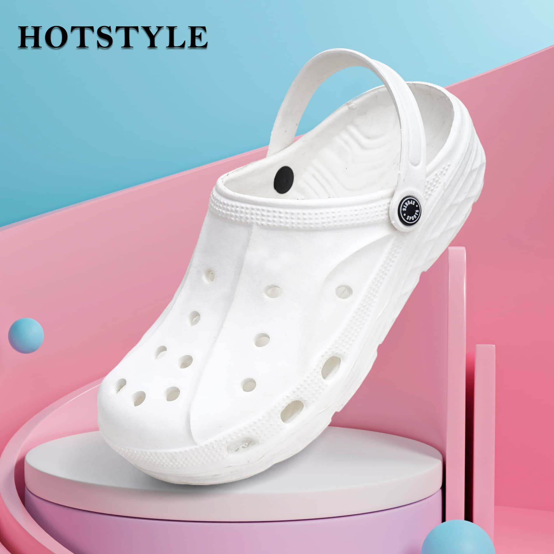 hotstyle - White Men's Clogs
