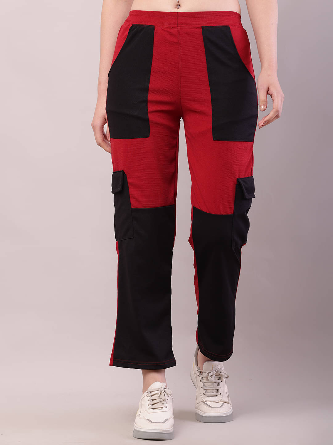     			risemax Pack of 1 Polyester Regular Women's Casual Pants ( Multicolor )