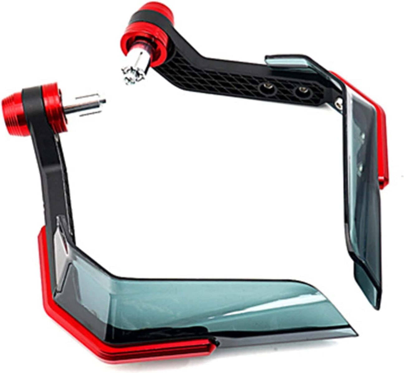 Autopowerz Universal Transparent Bike Handguard With Red Body Autopowerz Universal Transparent Bike Handguard With Red Body