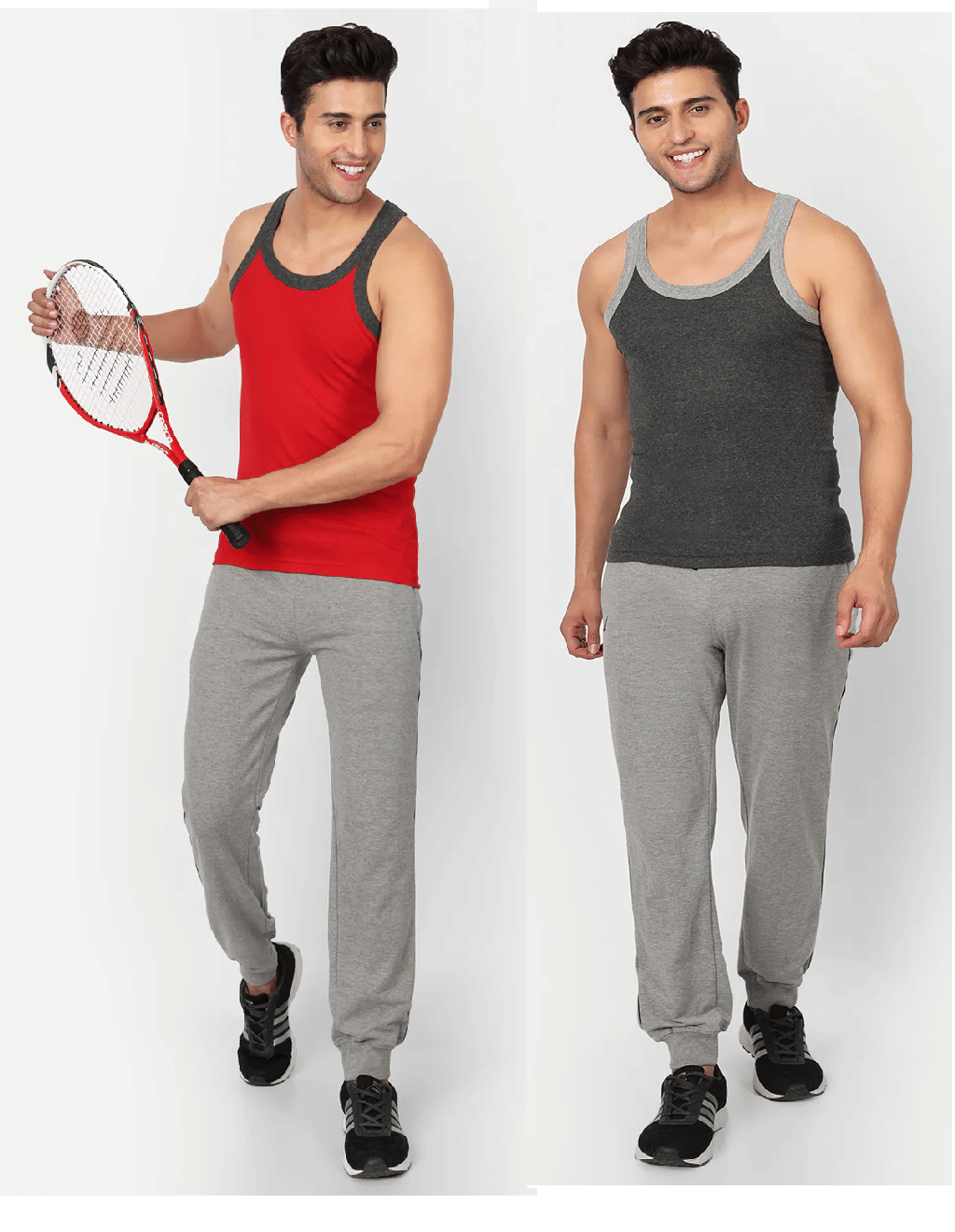 D1 DIFFERENT ONE Pack of 2 Cotton Gym Vest For Men ( Multicolor ) D1 DIFFERENT ONE Pack of 2 Cotton Gym Vest For Men ( Multicolor )