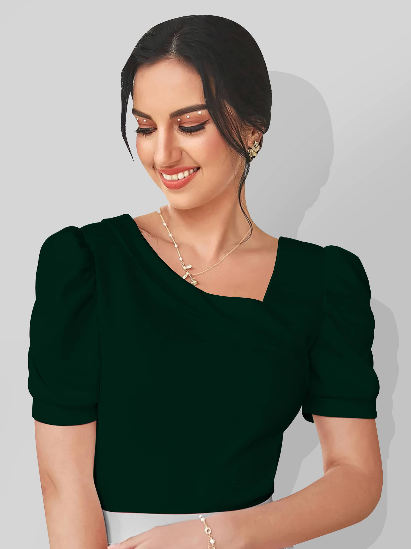     			Dream Beauty Fashion Women's Polyester Regular Top ( Green )