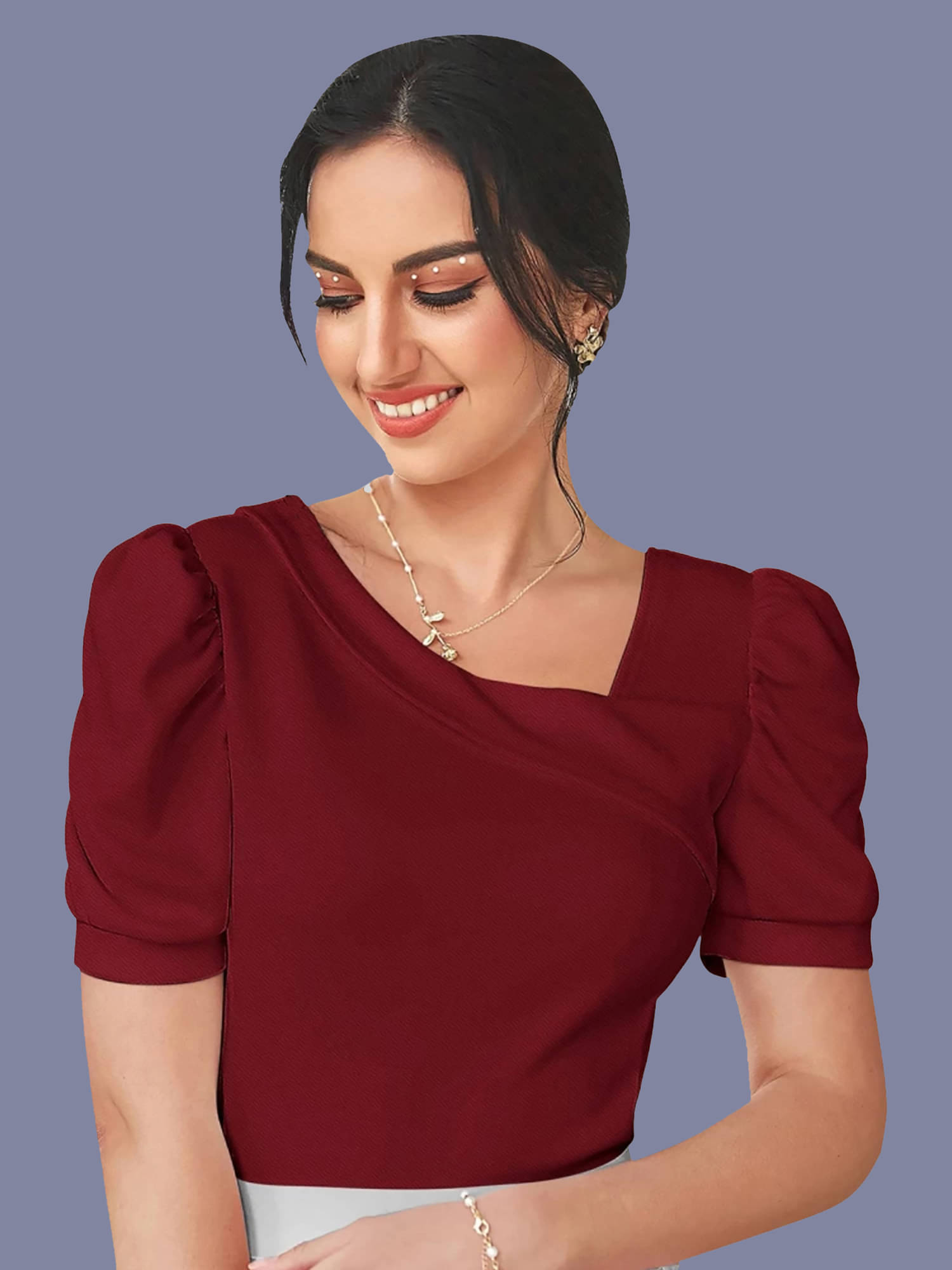     			Dream Beauty Fashion Women's Polyester Regular Top ( Maroon )