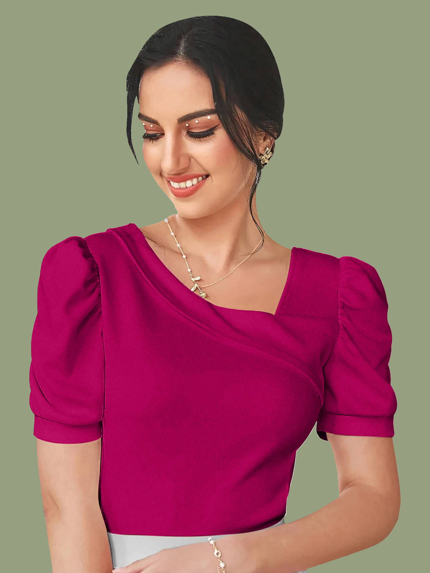     			Dream Beauty Fashion Women's Polyester Regular Top ( Pink )