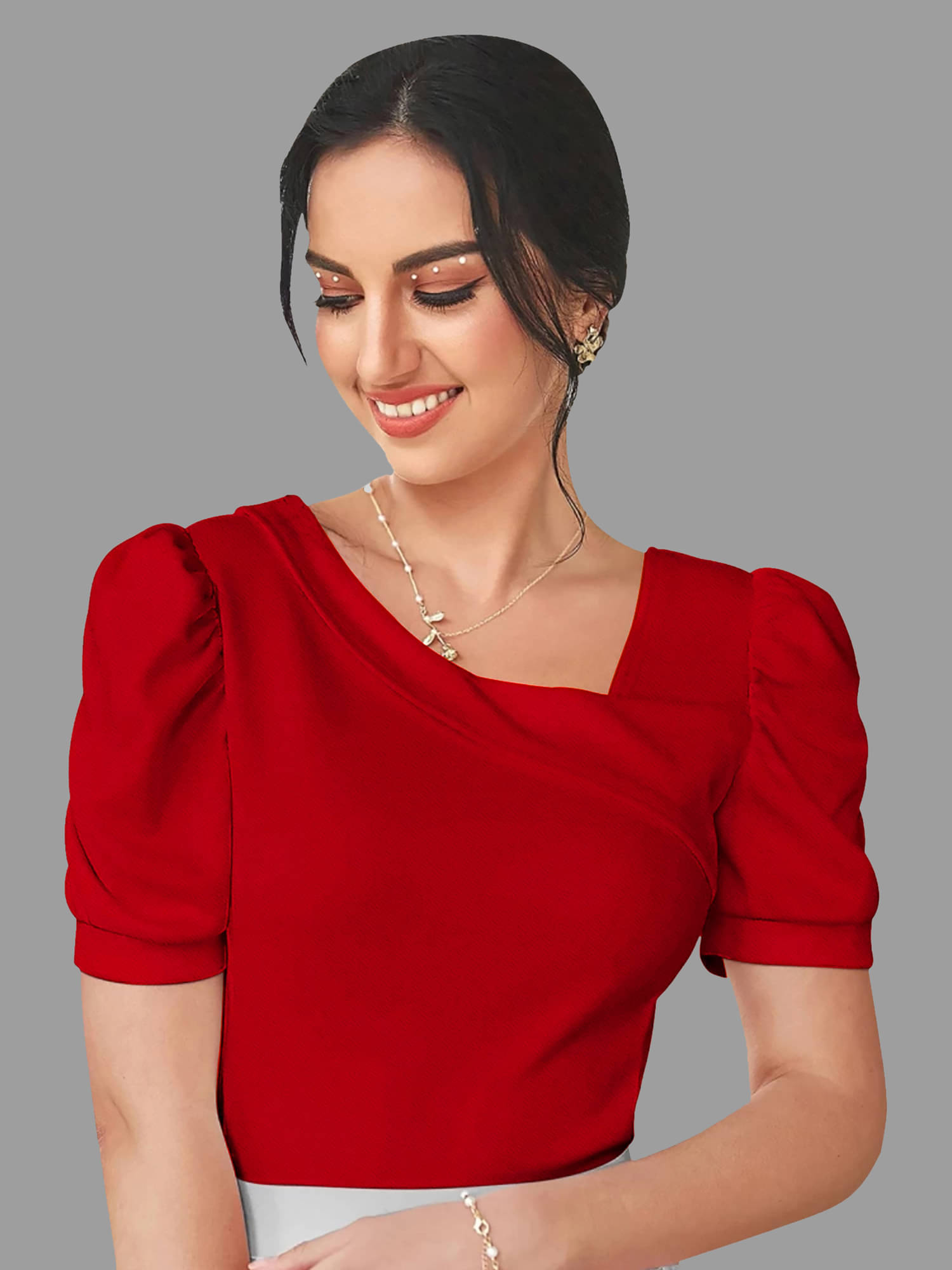     			Dream Beauty Fashion Women's Polyester Regular Top ( Red )