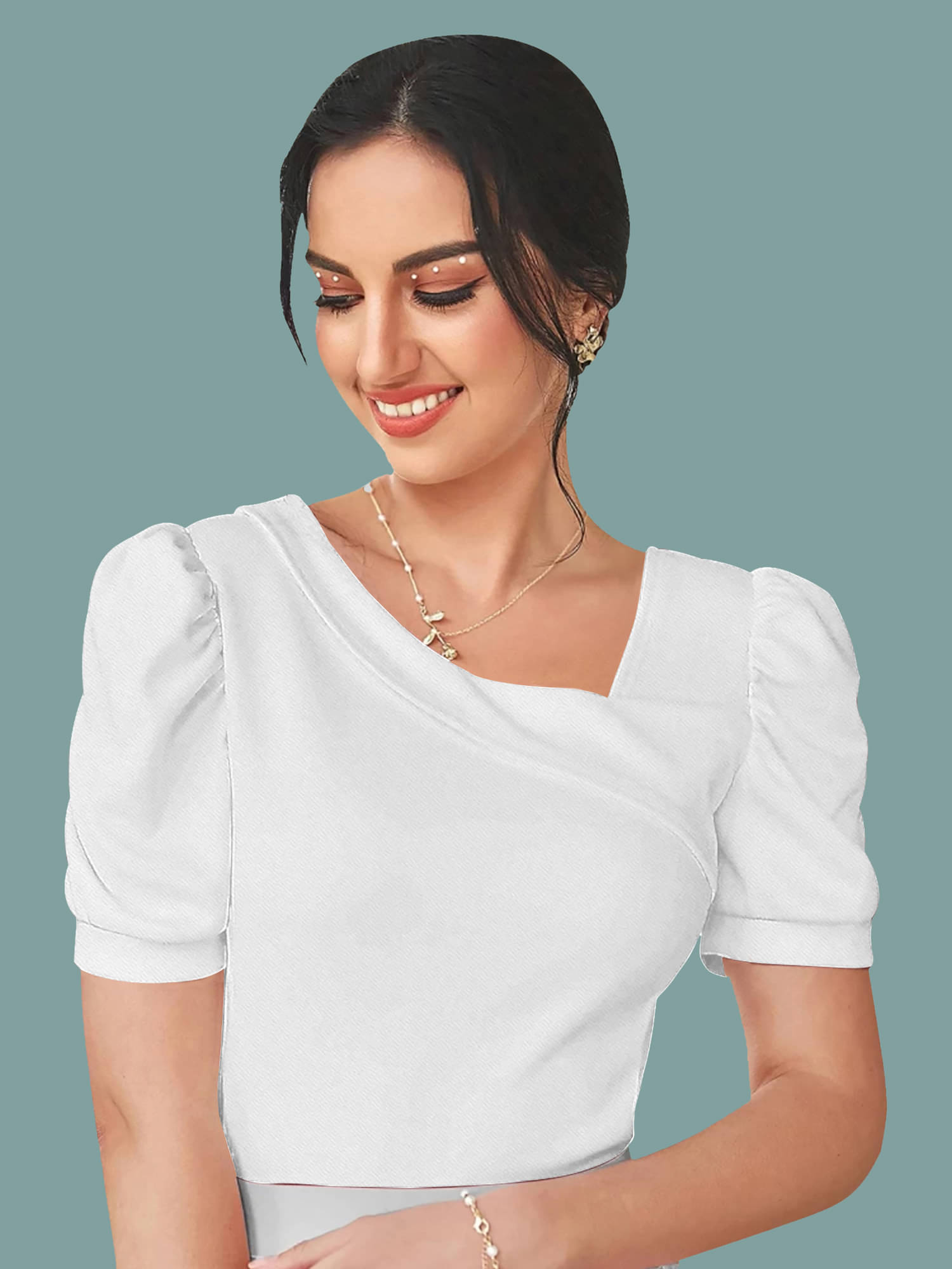     			Dream Beauty Fashion Women's Polyester Regular Top ( White )