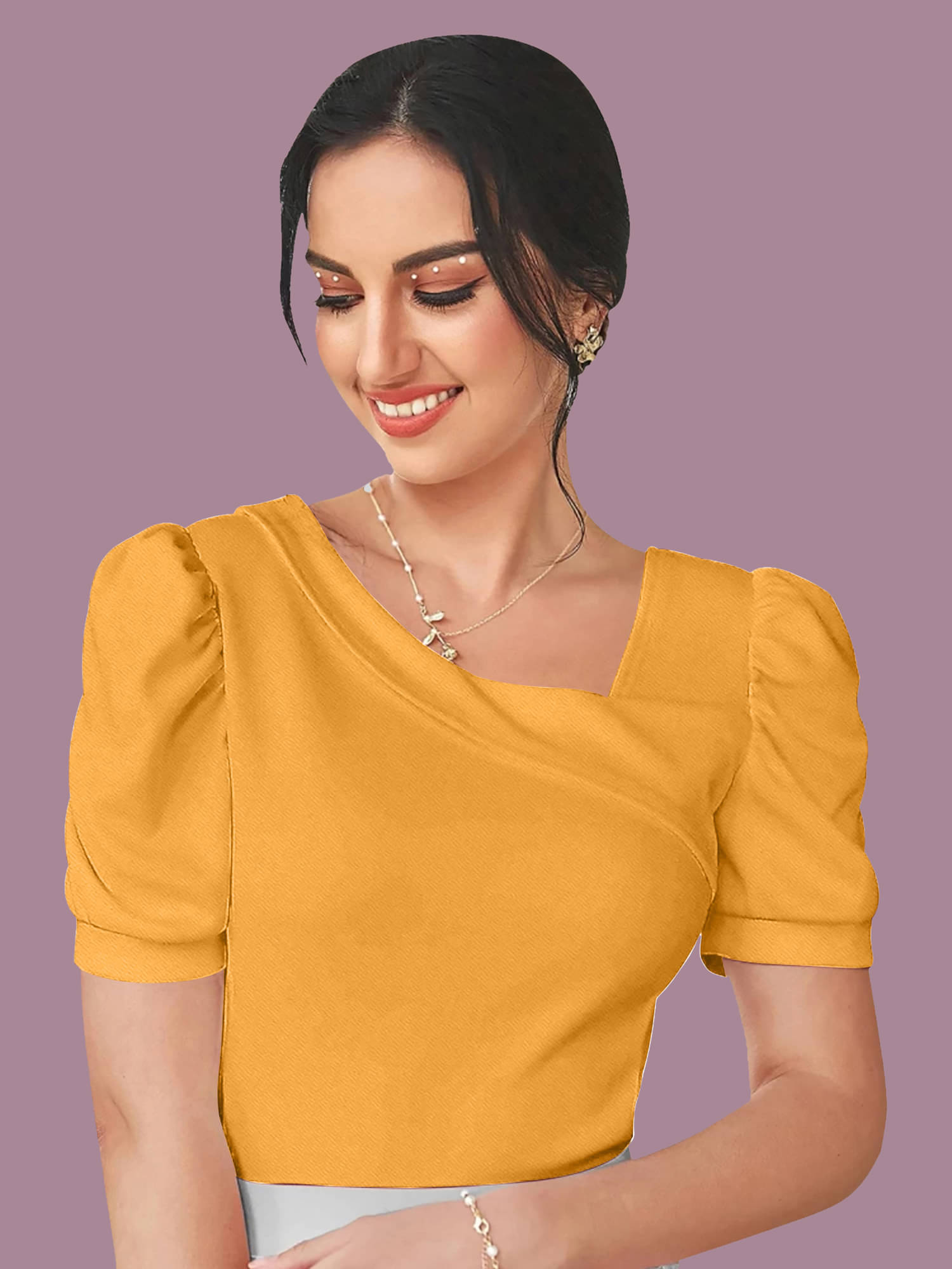Dream Beauty Fashion Women's Polyester Regular Top ( Yellow ) Dream Beauty Fashion Women's Polyester Regular Top ( Yellow )