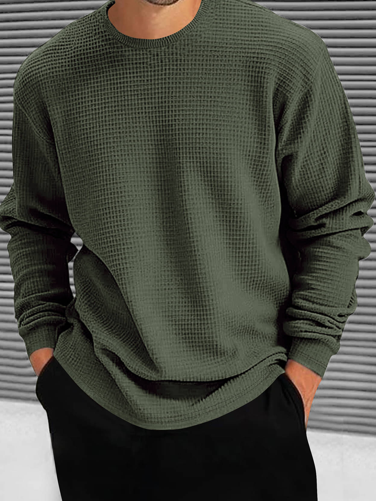     			Eyebogler Men Cotton Blend Oversized Fit Solid T-Shirt ( Green )