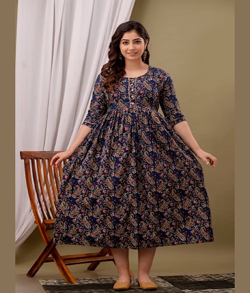 Nevisha Style Blue Cotton Maternity Kurta Single - Kurtis, Tunics | Buy online on ZillyBuy