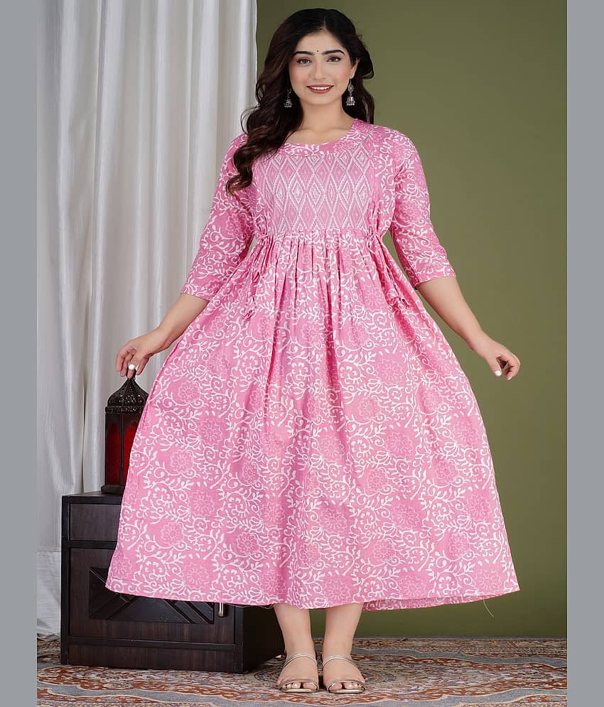 Nevisha Style Pink Cotton Maternity Kurta Single - Kurtis, Tunics | Buy online on ZillyBuy