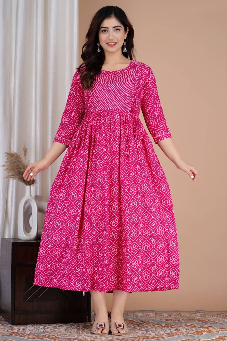 Nevisha Style Pink Cotton Maternity Kurta Single - Kurtis, Tunics | Buy online on ZillyBuy