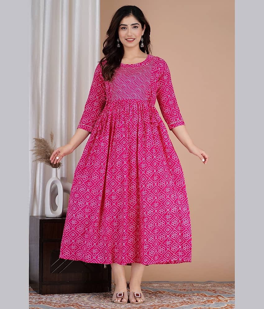 Nevisha Style Pink Cotton Maternity Kurta Single - Kurtis, Tunics | Buy online on ZillyBuy