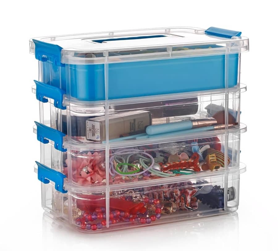 Plastic 4 Layer Make Up/Cosmetic/Stationery/Jewellery Organiser Storage Box - Jewellery Sets | Buy online on ZillyBuy