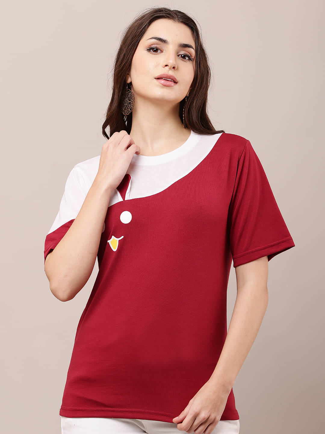     			RC NEOEN Women's Viscose Regular Top ( Red )