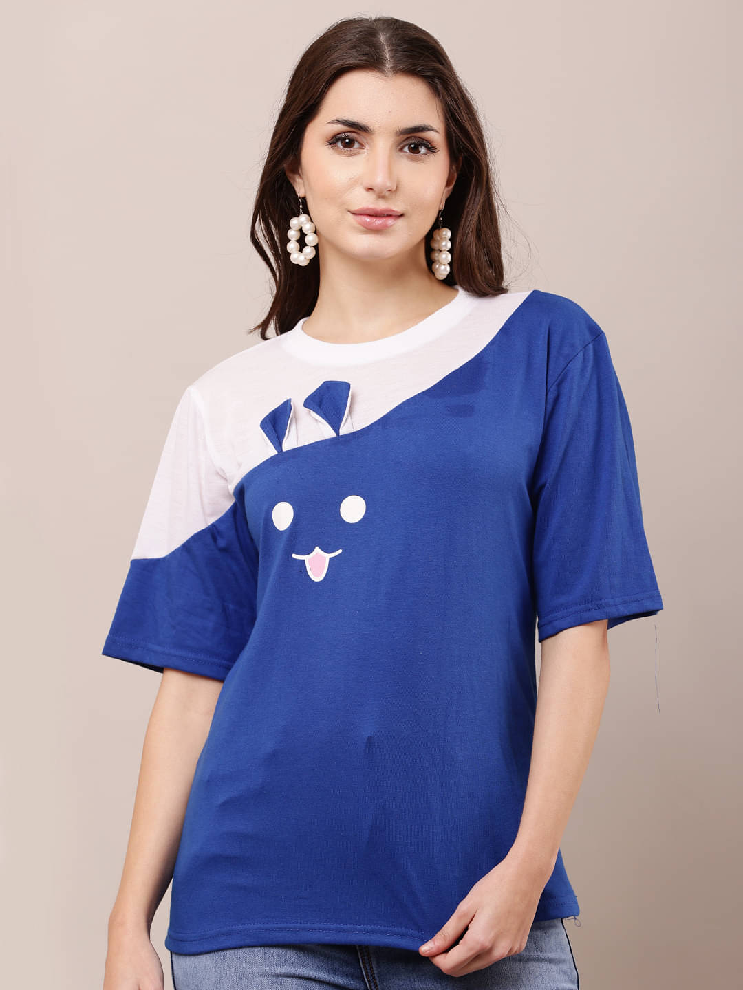     			RE NEOEN Women's Viscose Regular Top ( Blue )