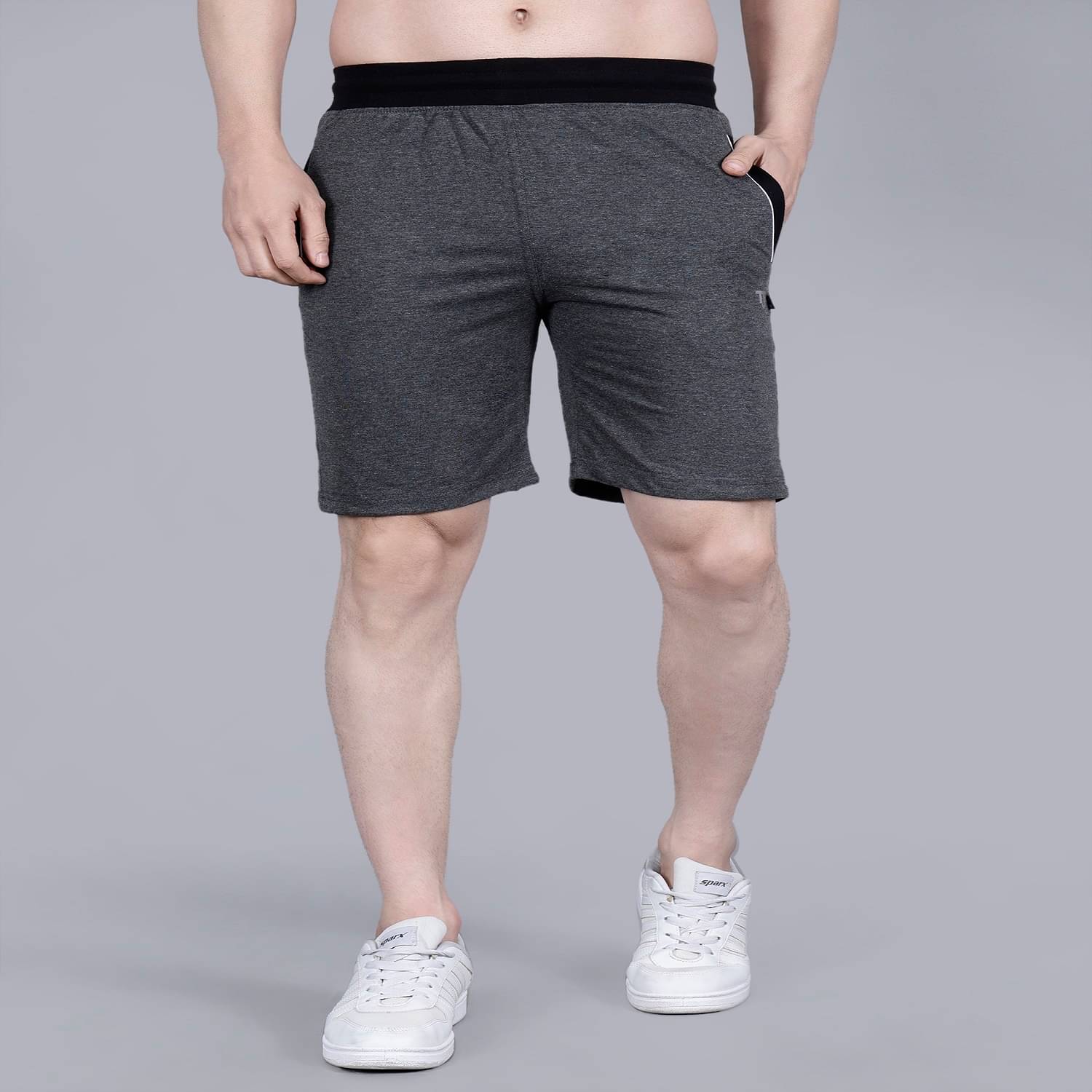     			Texfro Black Cotton Men's Shorts ( Pack of 1 )