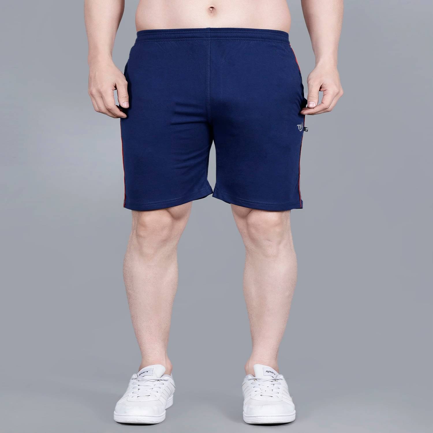     			Texfro Dark Blue Cotton Men's Shorts ( Pack of 1 )