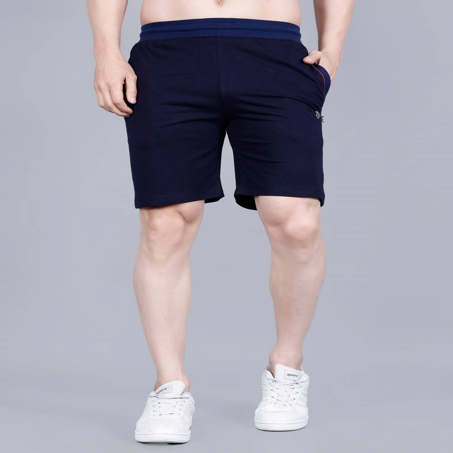     			Texfro Navy Cotton Men's Shorts ( Pack of 1 )