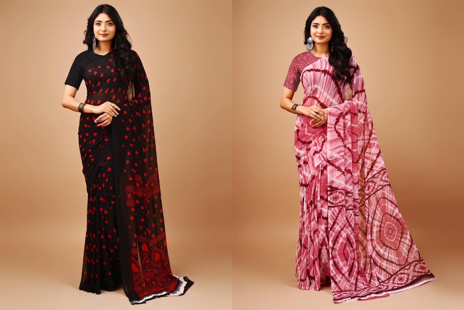 Vibhagyaa Chiffon Printed Saree With Unstitched Blouse Piece ( Multicolor ) Vibhagyaa Chiffon Printed Saree With Unstitched Blouse Piece ( Multicolor )