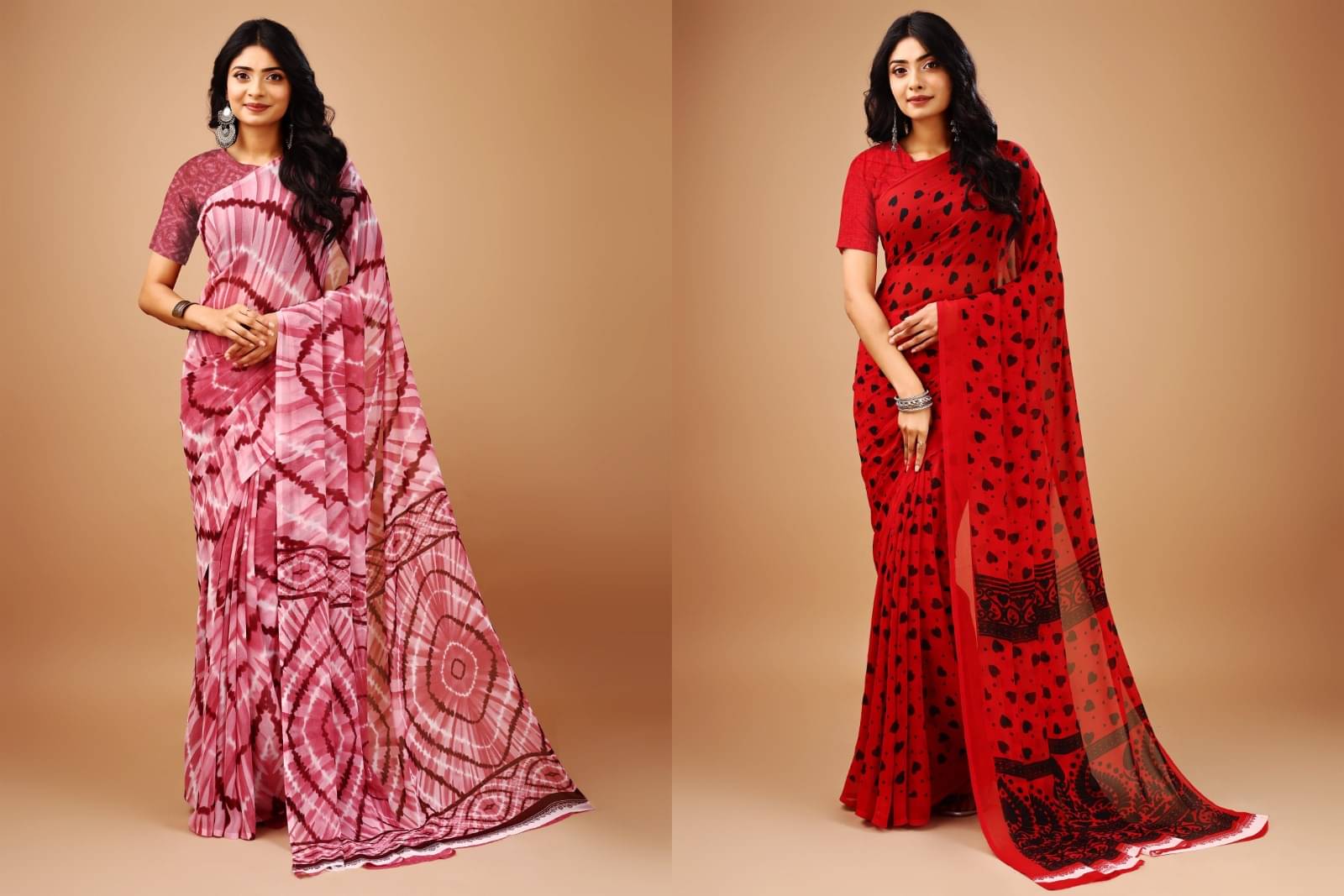 Vibhagyaa Chiffon Printed Saree With Unstitched Blouse Piece ( Multicolor ) Vibhagyaa Chiffon Printed Saree With Unstitched Blouse Piece ( Multicolor )