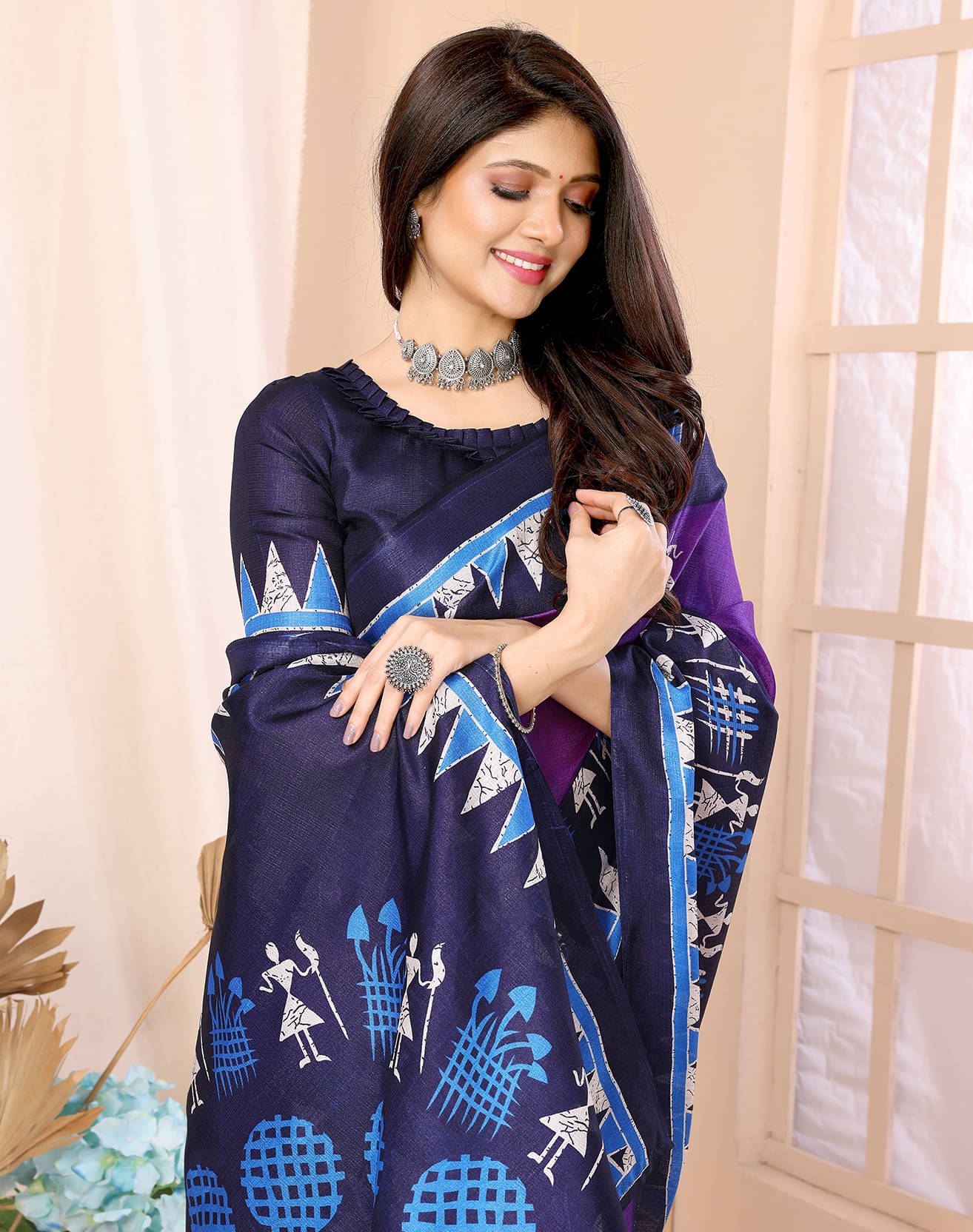 Yashika Art Silk Printed Saree With Unstitched Blouse Piece ( Purple )     			Yashika Art Silk Printed Saree With Unstitched Blouse Piece ( Purple )