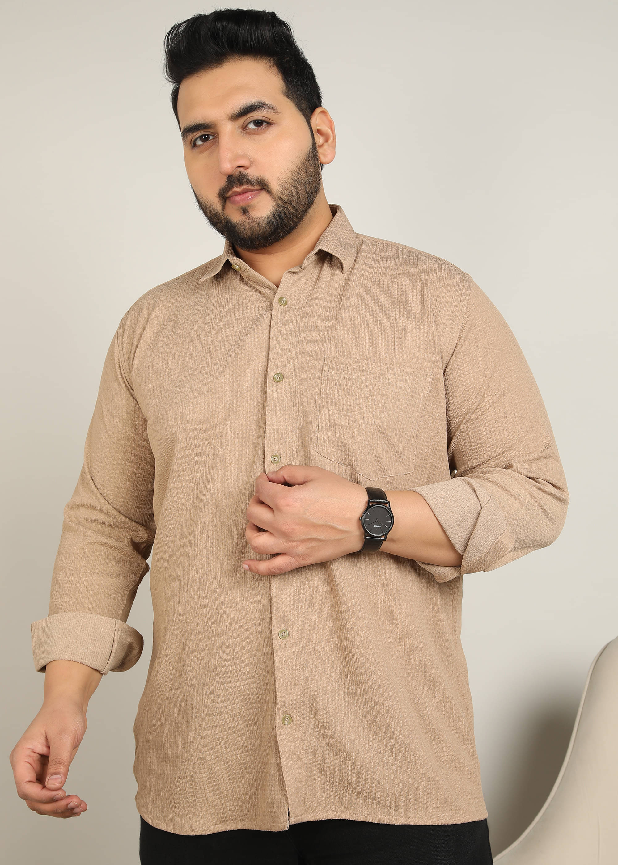 adwynpeter 100% Cotton Regular Fit Self Design Full Sleeves Men's Casual Shirt - Peach ( Pack of 1 ) adwynpeter 100% Cotton Regular Fit Self Design Full Sleeves Men's Casual Shirt - Peach ( Pack of 1 )