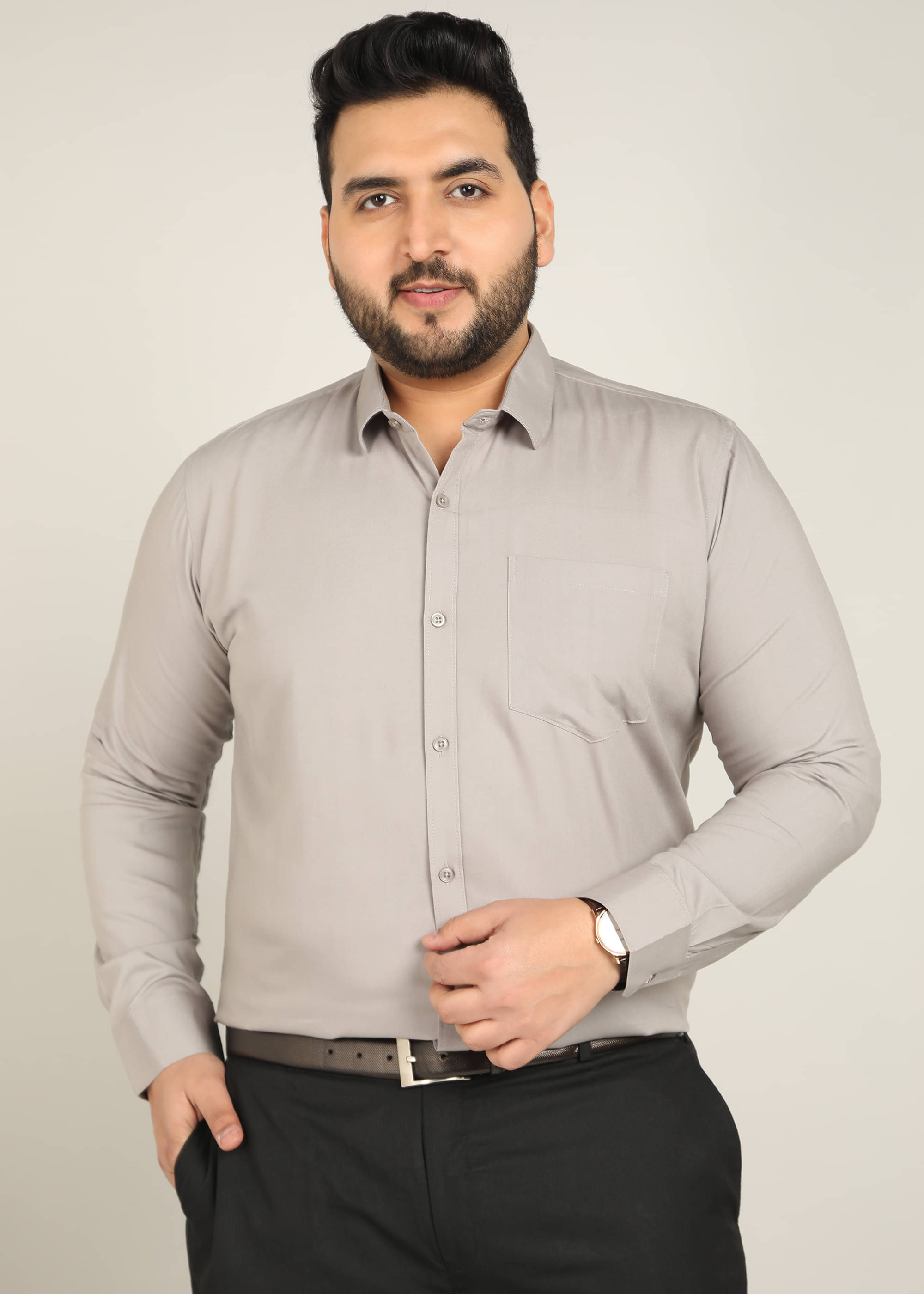 adwynpeter 100% Cotton Regular Fit Solids Full Sleeves Men's Casual Shirt - Grey ( Pack of 1 ) adwynpeter 100% Cotton Regular Fit Solids Full Sleeves Men's Casual Shirt - Grey ( Pack of 1 )