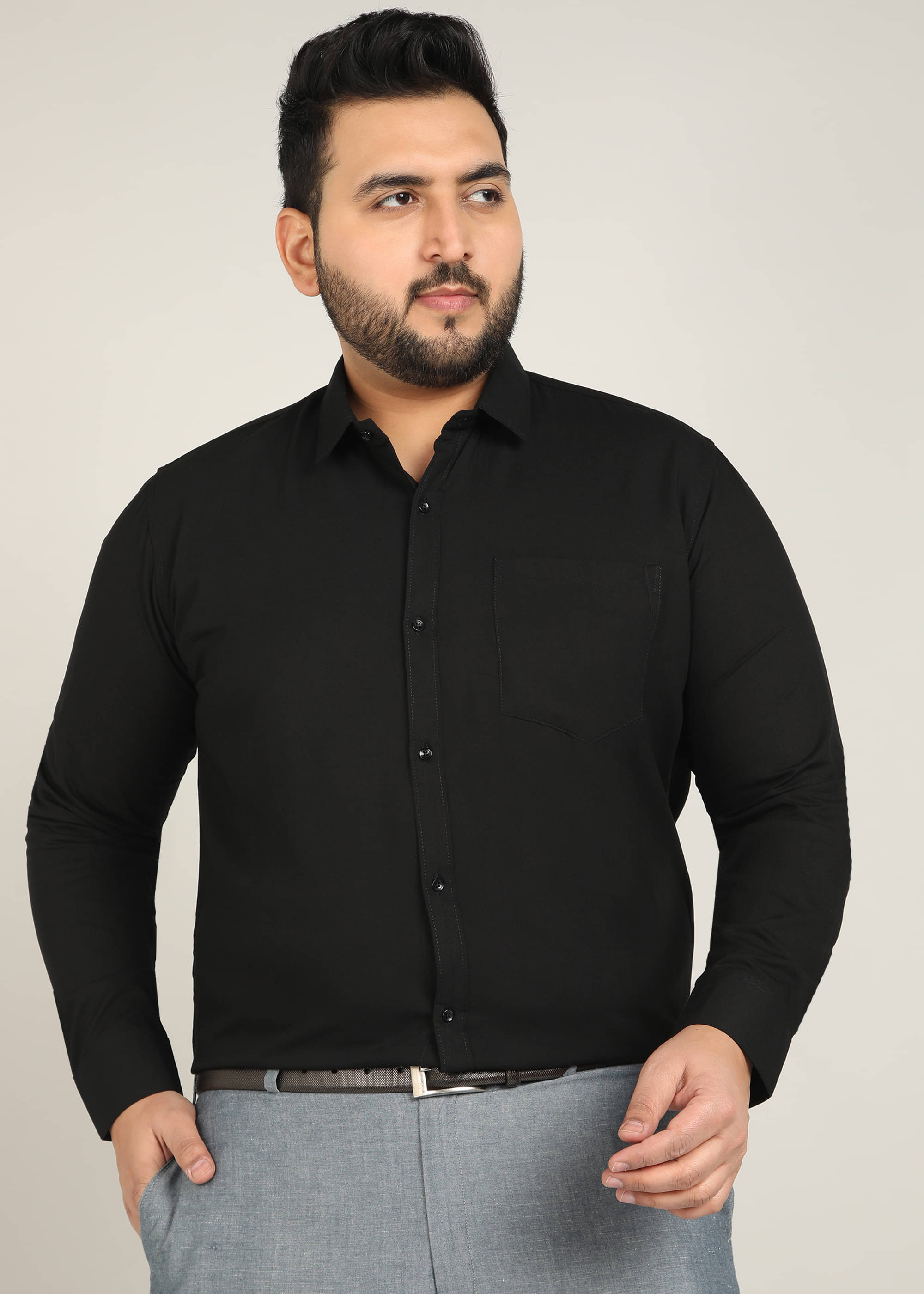 adwynpeter 100% Cotton Regular Fit Solids Full Sleeves Men's Casual Shirt - Black ( Pack of 1 ) adwynpeter 100% Cotton Regular Fit Solids Full Sleeves Men's Casual Shirt - Black ( Pack of 1 )