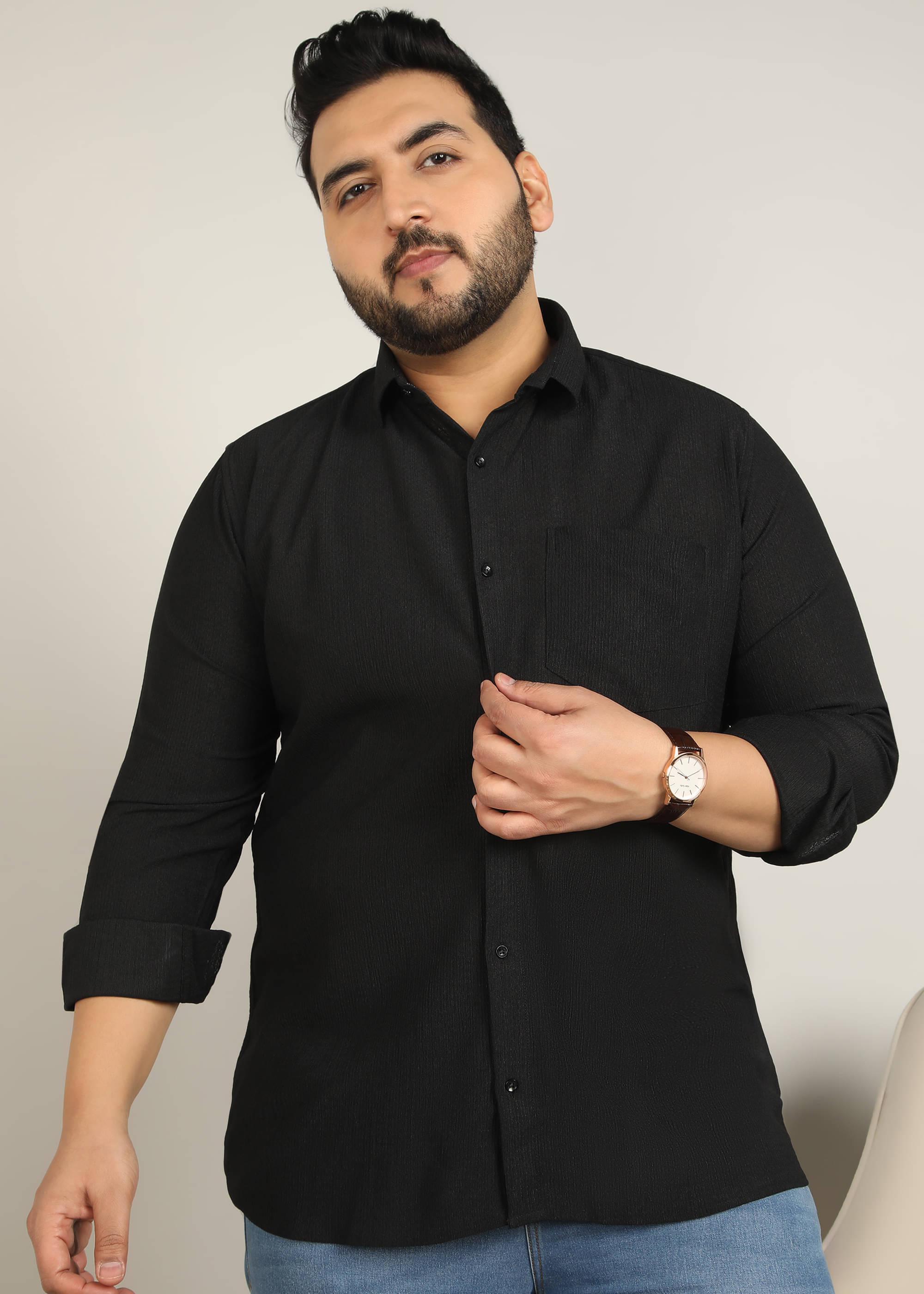 adwynpeter 100% Cotton Regular Fit Solids Full Sleeves Men's Casual Shirt - Black ( Pack of 1 ) adwynpeter 100% Cotton Regular Fit Solids Full Sleeves Men's Casual Shirt - Black ( Pack of 1 )