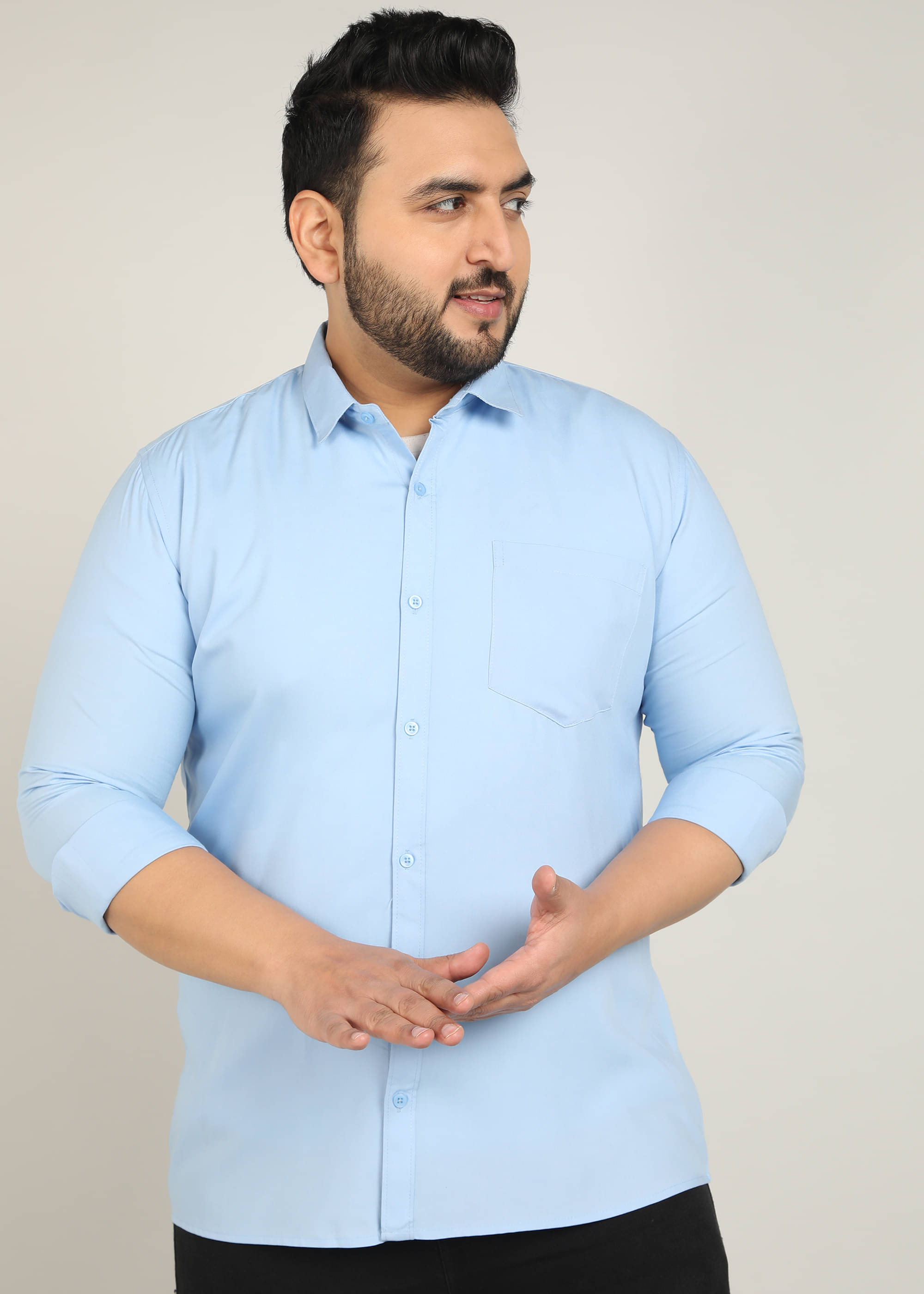 adwynpeter 100% Cotton Regular Fit Solids Full Sleeves Men's Casual Shirt - Light Blue ( Pack of 1 ) adwynpeter 100% Cotton Regular Fit Solids Full Sleeves Men's Casual Shirt - Light Blue ( Pack of 1 )