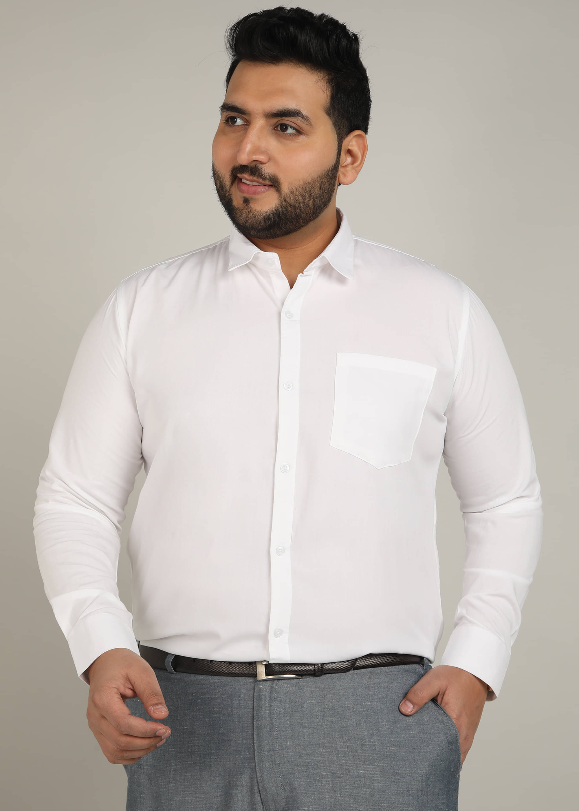     			adwynpeter 100% Cotton Regular Fit Solids Full Sleeves Men's Casual Shirt - White ( Pack of 1 )