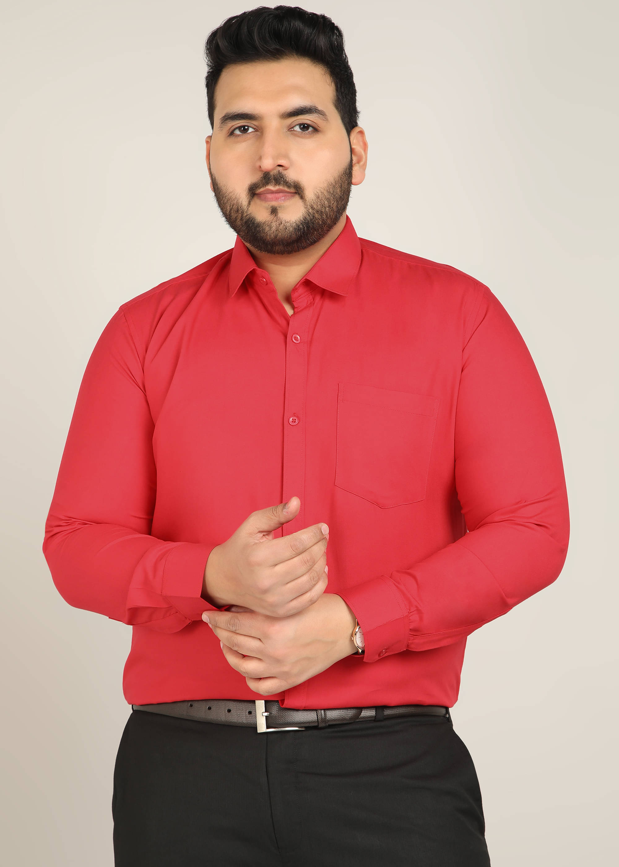    			adwynpeter 100% Cotton Regular Fit Solids Full Sleeves Men's Casual Shirt - Red ( Pack of 1 )