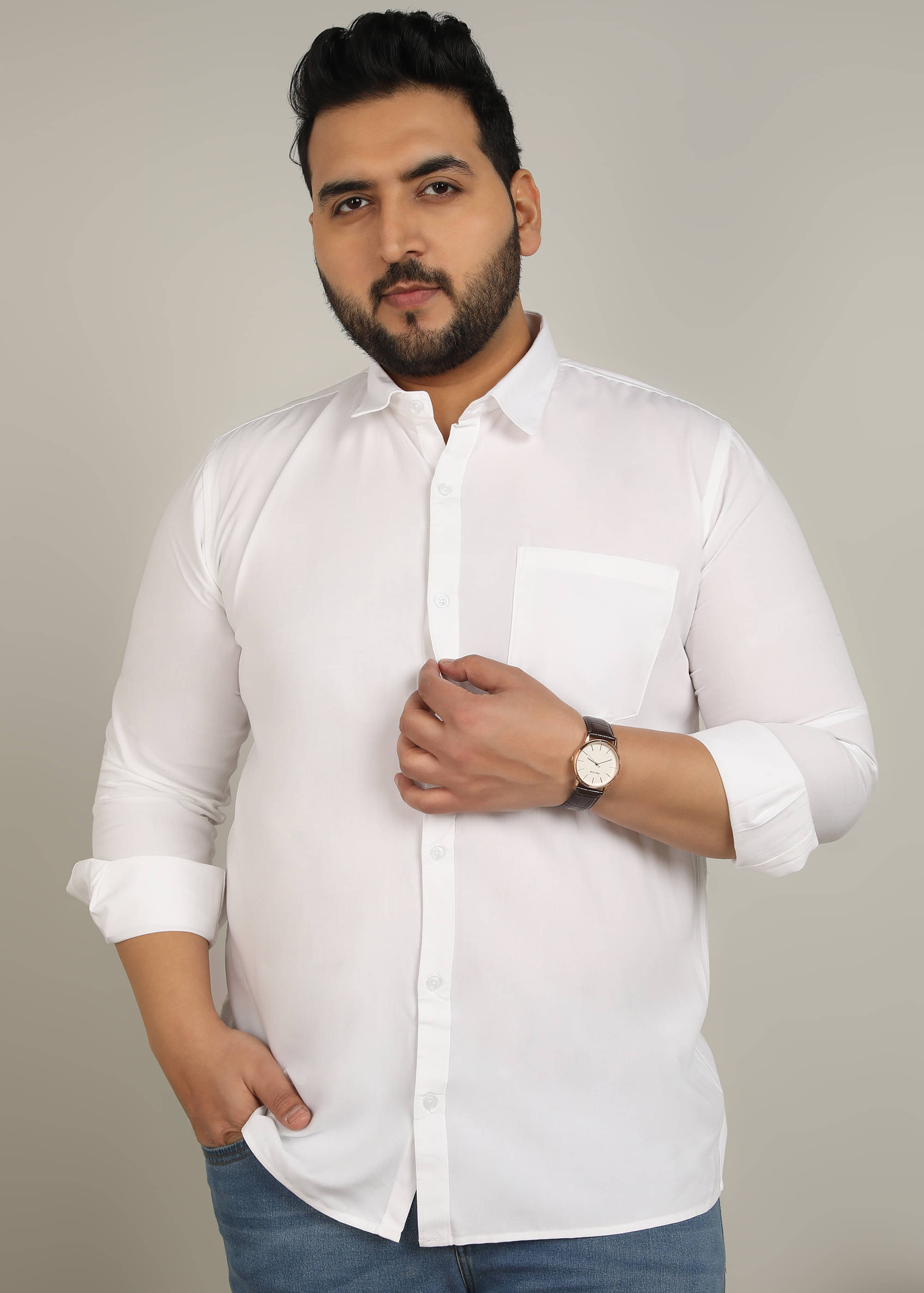adwynpeter 100% Cotton Regular Fit Solids Full Sleeves Men's Casual Shirt - White ( Pack of 1 ) adwynpeter 100% Cotton Regular Fit Solids Full Sleeves Men's Casual Shirt - White ( Pack of 1 )
