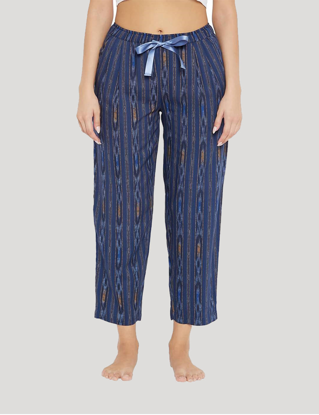     			STYLE SHOES Pack of 1 Rayon Relaxed Women's Casual Pants ( Blue )
