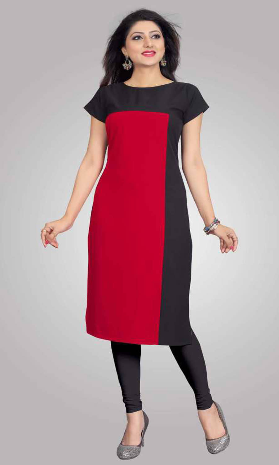 AK FASHION MALL Pack of 1 Crepe Printed Straight Women's Kurti - ( Multicolor ) - Kurtis, Tunics | Buy online on ZillyBuy