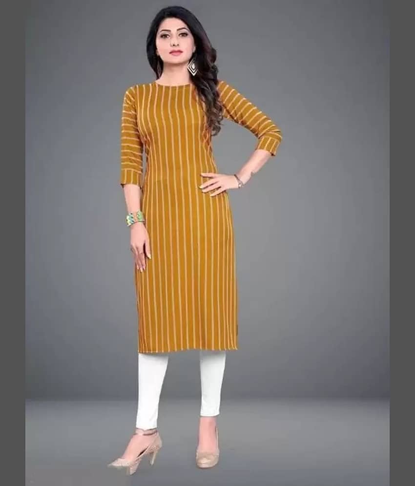 AK FASHION MALL Pack of 1 Crepe Printed Straight Women's Kurti - ( Multicolor ) - Kurtis, Tunics | Buy online on ZillyBuy