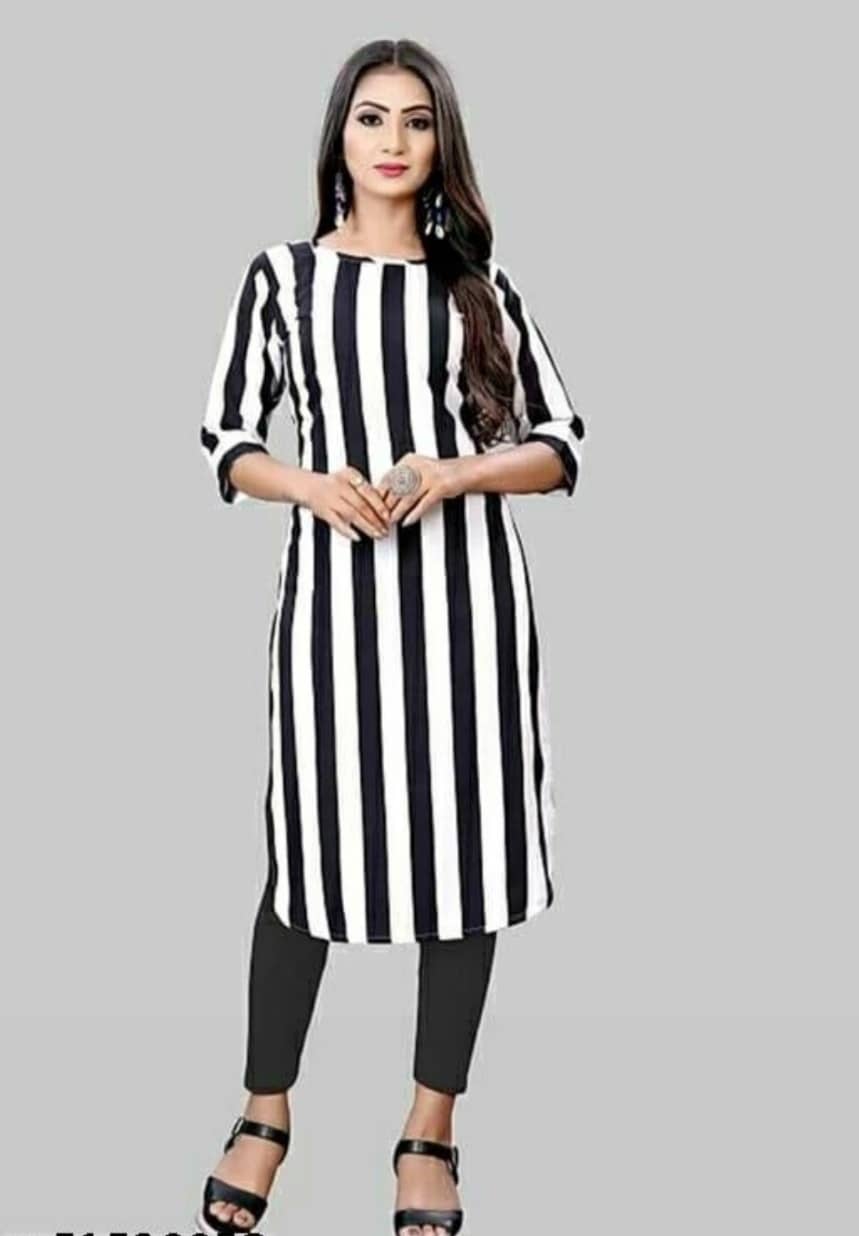 AK FASHION MALL Pack of 1 Crepe Printed Straight Women's Kurti - ( Multicolor ) - Kurtis, Tunics | Buy online on ZillyBuy