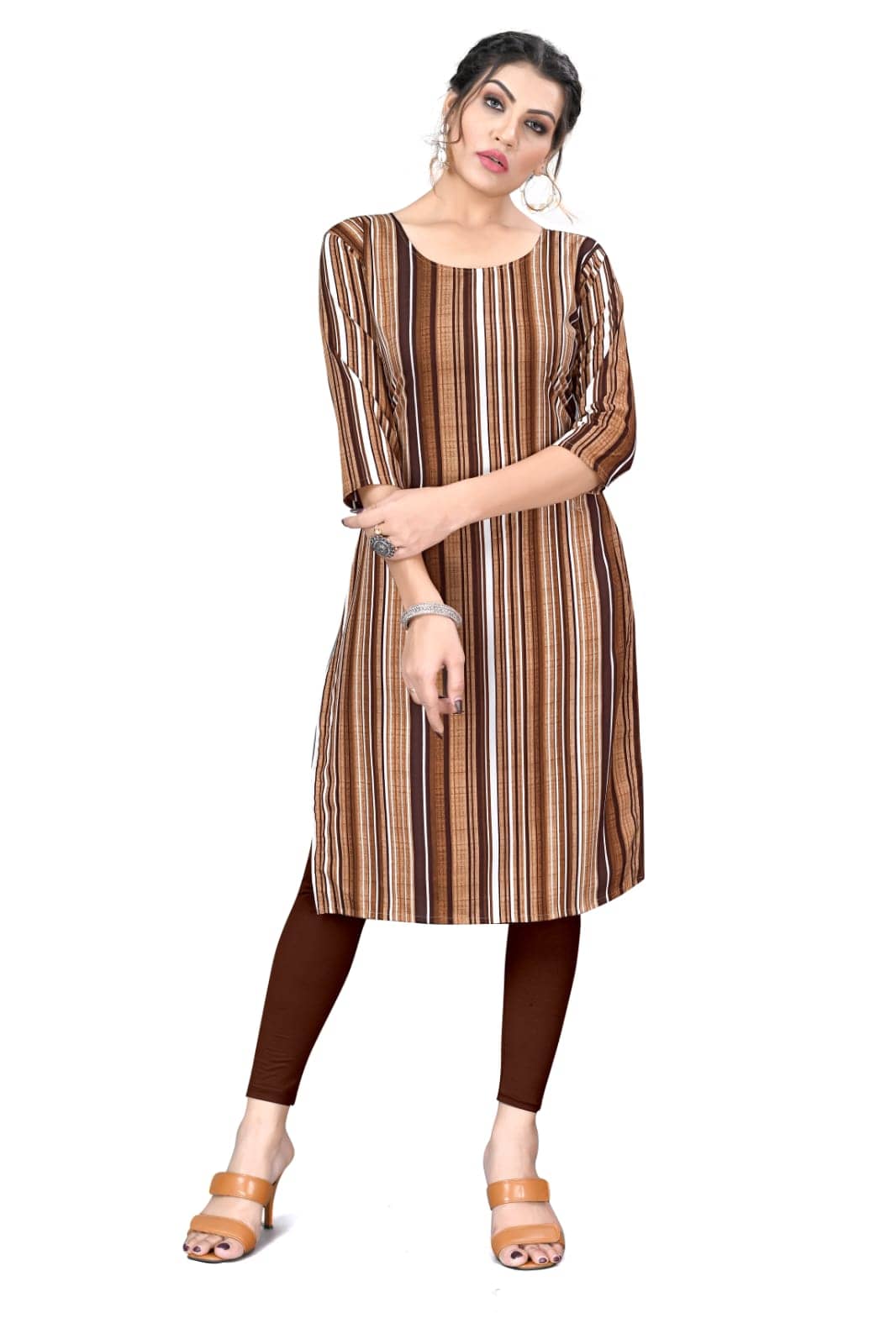AK FASHION MALL Pack of 1 Crepe Printed Straight Women's Kurti - ( Multicolor ) - Kurtis, Tunics | Buy online on ZillyBuy