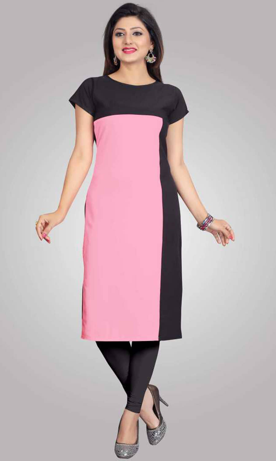 AK FASHION MALL Pack of 1 Crepe Printed Straight Women's Kurti - ( Multicolor ) - Kurtis, Tunics | Buy online on ZillyBuy