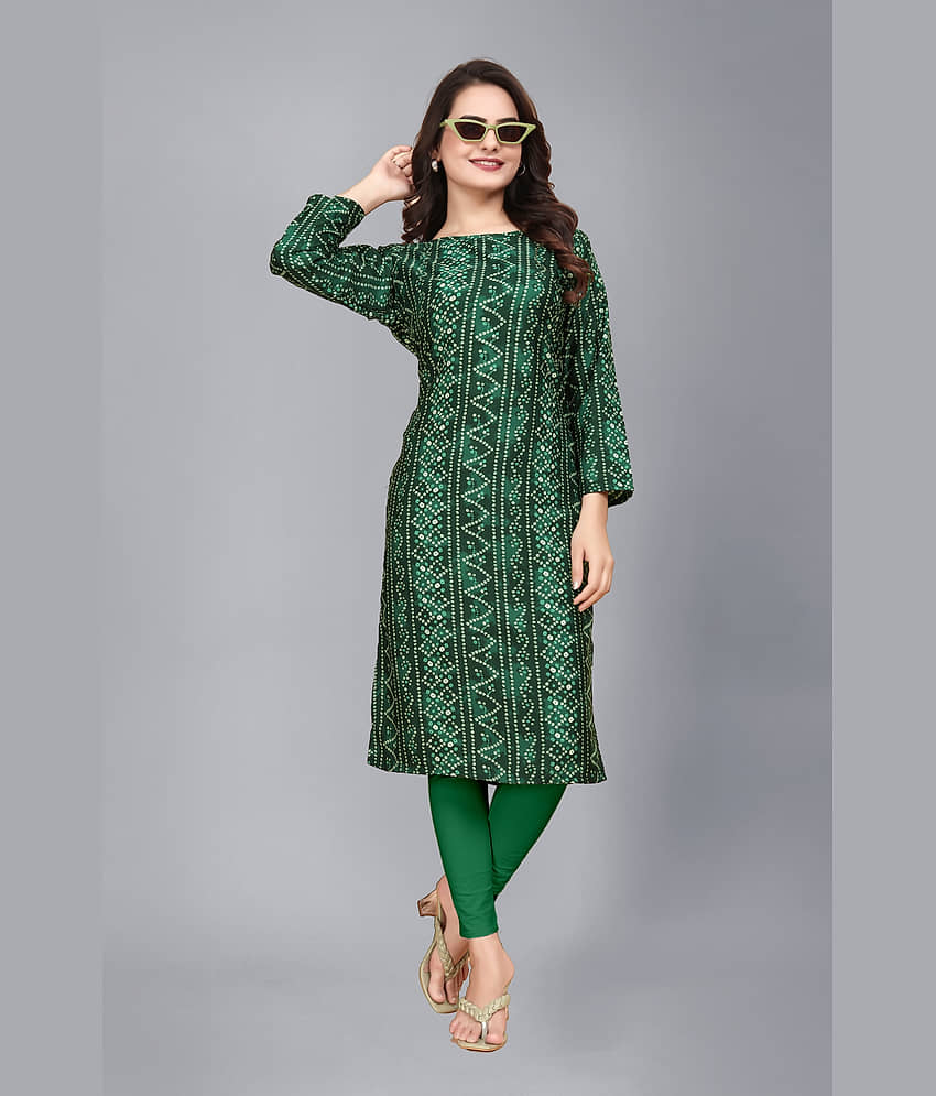 AK FASHION MALL Pack of 1 Crepe Printed Straight Women's Kurti - ( Multicolor ) - Kurtis, Tunics | Buy online on ZillyBuy