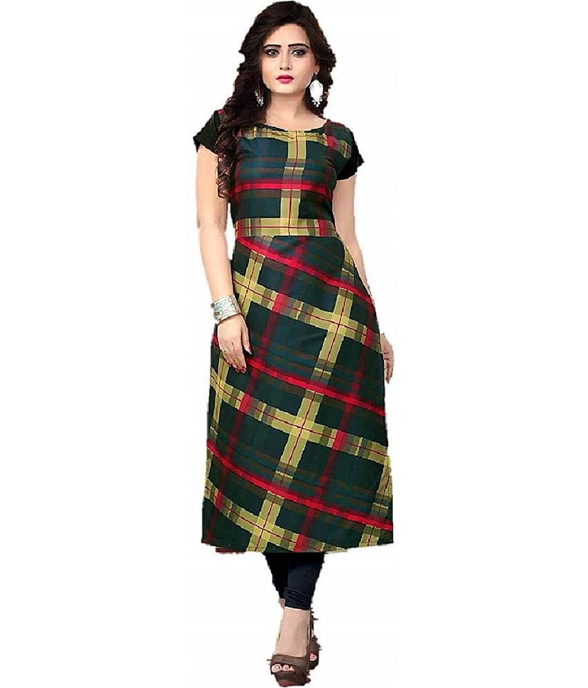 AK FASHION MALL Pack of 1 Crepe Printed Straight Women's Kurti - ( Multicolor ) - Kurtis, Tunics | Buy online on ZillyBuy