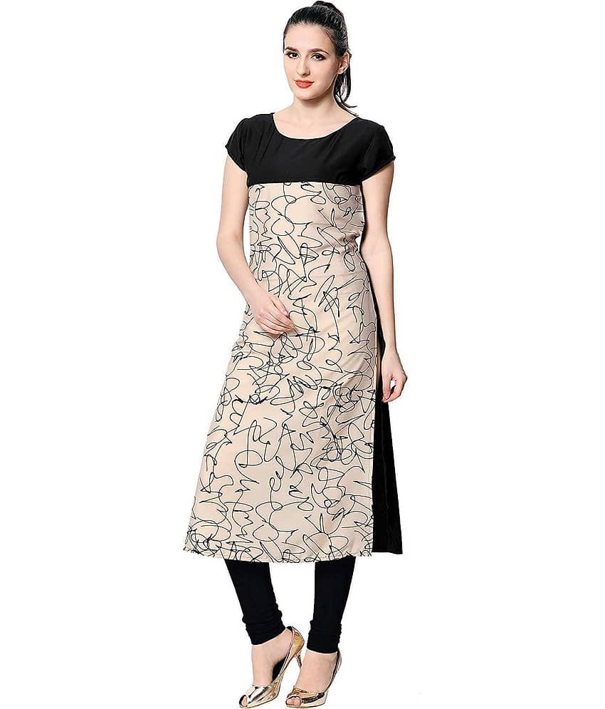 AK FASHION MALL Pack of 1 Crepe Printed Straight Women's Kurti - ( Multicolor ) - Kurtis, Tunics | Buy online on ZillyBuy