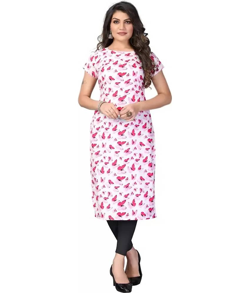 AK FASHION MALL Pack of 1 Crepe Printed Straight Women's Kurti - ( Multicolor ) - Kurtis, Tunics | Buy online on ZillyBuy