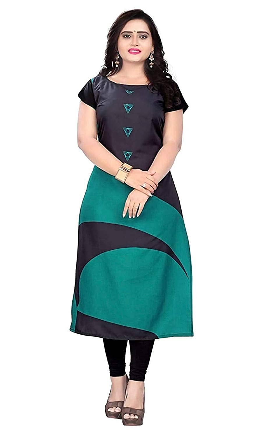 AK FASHION MALL Pack of 1 Crepe Printed Straight Women's Kurti - ( Multicolor ) - Kurtis, Tunics | Buy online on ZillyBuy