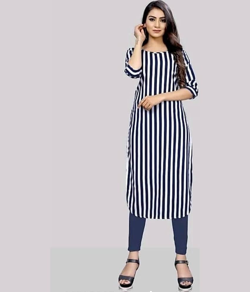 AK FASHION MALL Pack of 1 Crepe Printed Straight Women's Kurti - ( Multicolor ) - Kurtis, Tunics | Buy online on ZillyBuy