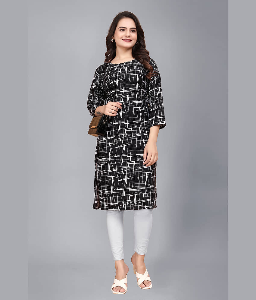 AK FASHION MALL Pack of 1 Crepe Printed Straight Women's Kurti - ( Multicolor ) - Kurtis, Tunics | Buy online on ZillyBuy