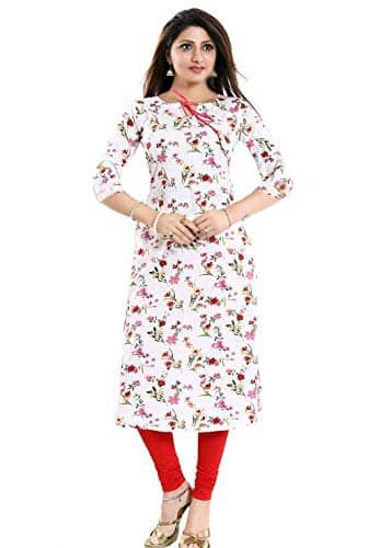 AK FASHION MALL Pack of 1 Crepe Printed Straight Women's Kurti - ( Multicolor ) - Kurtis, Tunics | Buy online on ZillyBuy