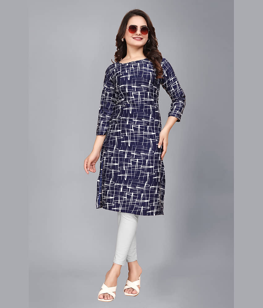 AK FASHION MALL Pack of 1 Crepe Printed Straight Women's Kurti - ( Multicolor ) - Kurtis, Tunics | Buy online on ZillyBuy