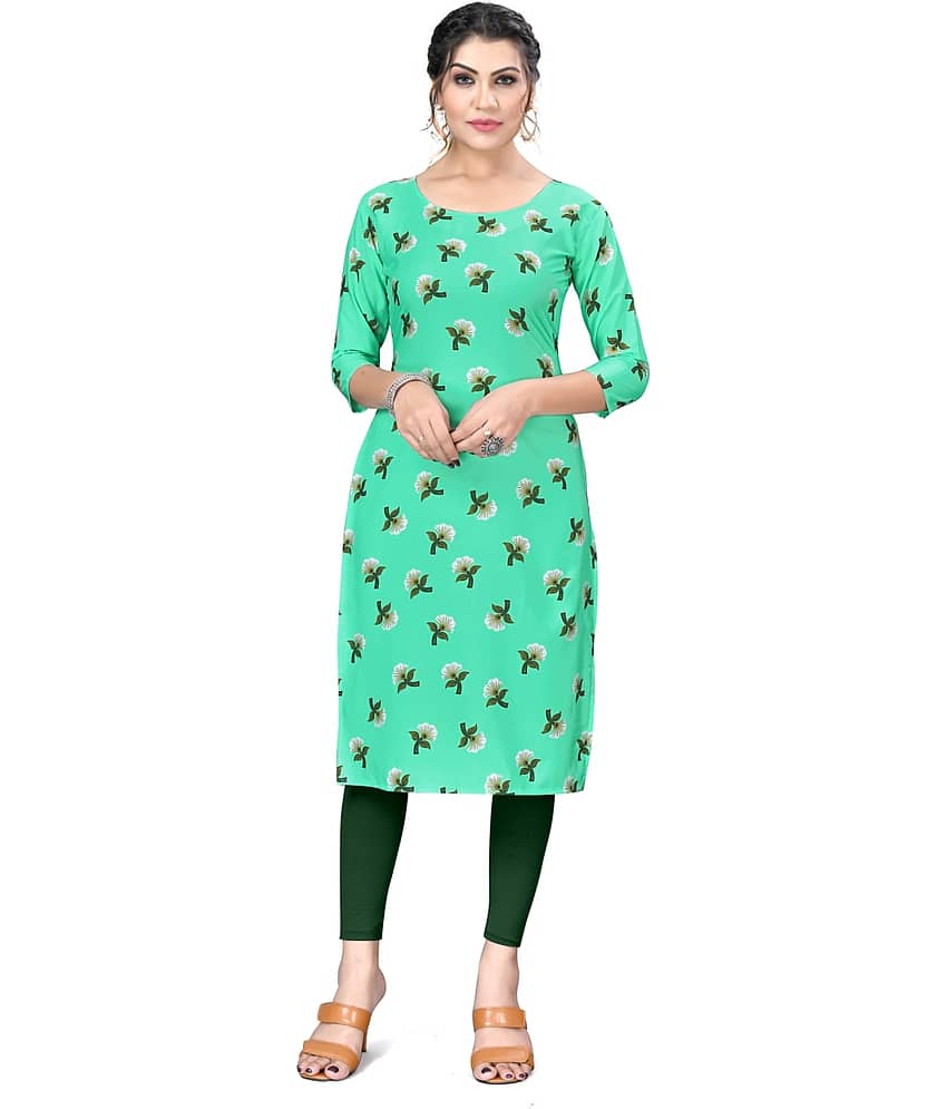 AK FASHION MALL Pack of 1 Crepe Printed Straight Women's Kurti - ( Multicolor ) - Kurtis, Tunics | Buy online on ZillyBuy