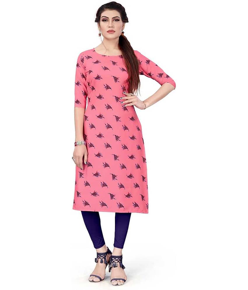 AK FASHION MALL Pack of 1 Crepe Printed Straight Women's Kurti - ( Multicolor ) - Kurtis, Tunics | Buy online on ZillyBuy